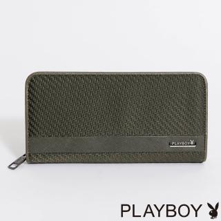 【PLAYBOY】ㄇ拉長夾 Power系列(墨綠色)