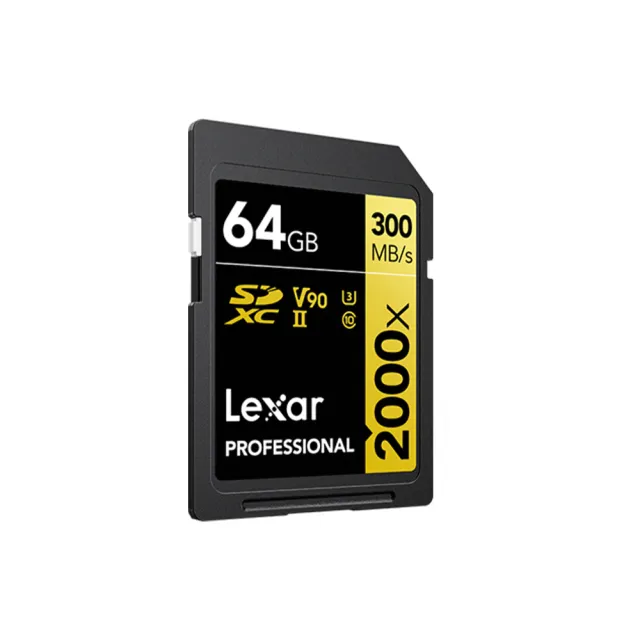 【Lexar 雷克沙】Professional 2000x SDXC UHS-II 64G記憶卡 GOLD 系列