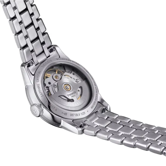 【TISSOT 天梭 官方授權】杜魯爾系列 80小時動力儲存機械腕錶-34mm/藍 母親節 禮物(T1392071104800)