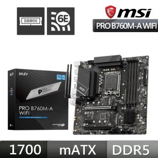 【MSI 微星】PRO B760M-A WIFI DDR5 主機板