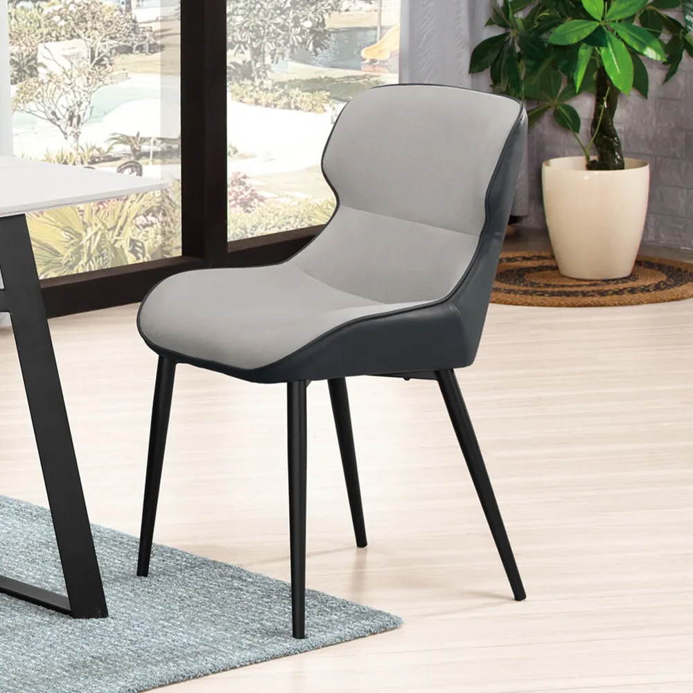 【BODEN】杜克工業風布面餐椅/單椅(二色可選)