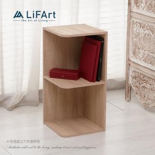 【LiFArt】日系簡約雙層角落收納櫃(MIT/收納櫃/置物櫃/書架)