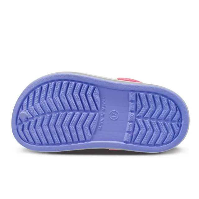 【KangaROOS 美國袋鼠鞋】童鞋 AERO布希鞋 旋轉式後帶可固定 輕量 休閒涼鞋(紫粉-KK31897)