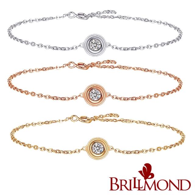 【BRILLMOND JEWELRY】鑽石手鍊 10分 18K金 飛碟三色選(主石10分 全18K金 三色選)