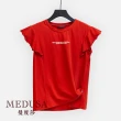 【MEDUSA 曼度莎】現貨-可愛小荷葉袖側釦無袖T恤（M-XL）｜女T恤 女上衣 休閒上衣 純棉(101-3080A)