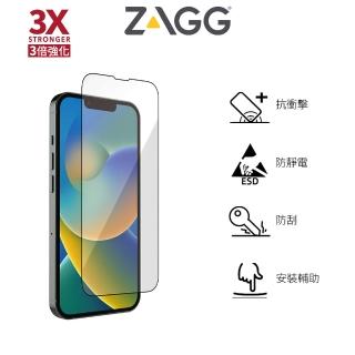 【美國ZAGG】iPhone 14 Pro 6.1吋 滿版鋼化玻璃手機保護貼 高清款(保貼/3倍強化)