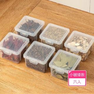 【Dagebeno荷生活】PP材質透明可疊加防潮防塵分裝盒 調味料義大利麵藥材保鮮盒(小號6入)