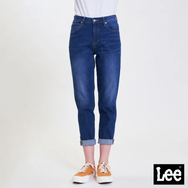【Lee】出清品-女裝 牛仔褲 / 413 高腰標準小直筒 深藍洗水(LL220313217)