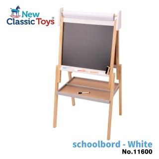【New Classic Toys】北歐木製兒童畫板/小黑板/畫架(純淨白11600)