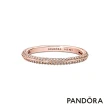 【Pandora 官方直營】Pandora ME 密鑲寶石戒指-鍍14k玫瑰金