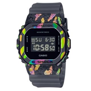 【CASIO 卡西歐】G-SHOCK 40週年限定 探險家之石系列 七彩 太陽石 金屬錶殼 經典方型 GM-5640GEM-1 43.2mm