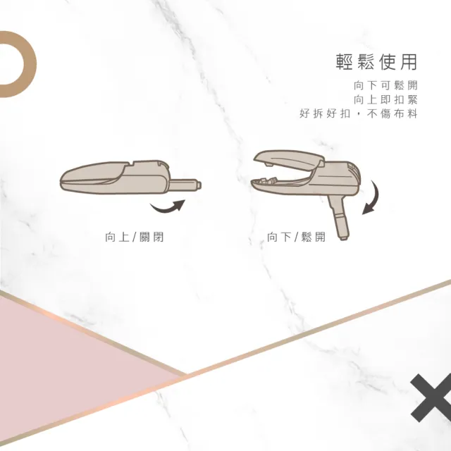 【KU.KU. 酷咕鴨】KUKU PLUS純真之瞳織帶奶嘴夾2入(棉花藍/蜜糖粉/太妃奶)