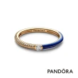 【Pandora 官方直營】Pandora ME 密鑲寶石配藍色琺瑯戒指
