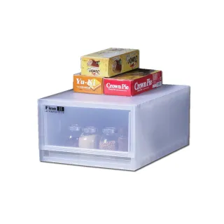 【KEYWAY 聯府】面寬34cm Fine抽屜式整理箱21L_4入(整理箱 置物箱 堆疊收納 無印風格LF3401)