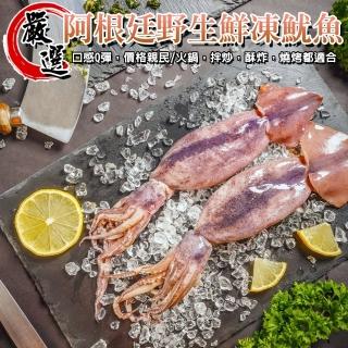 【三頓飯】嚴選阿根廷野生鮮凍魷魚(共8尾 2尾/260-340g/包)