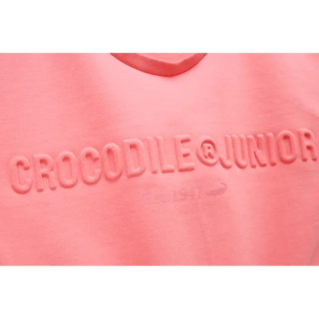 【Crocodile Junior 小鱷魚童裝】『小鱷魚童裝』鋼印LOGO休閒洋裝(C61308-大碼款)