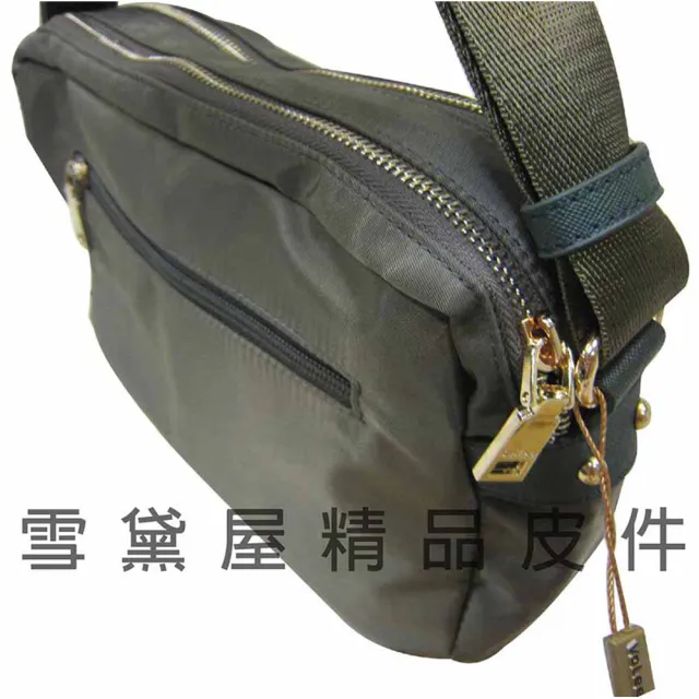 【SNOW.bagshop】雙11 斜側背 中容量 可肩背 斜背 進口專櫃 二層主袋 進口超輕量 防水包 水晶布+皮革