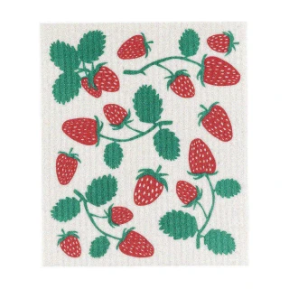 【NOW】瑞典環保抹布 草莓(洗碗布 廚房抹布 清潔布 擦拭布 環保材質抹布)
