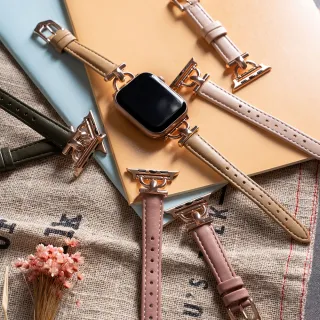 【蘋果派對 Apple Party】蝴蝶飾環皮革錶帶  Apple watch 38/40/41/42/44/45/49Ultra 錶帶
