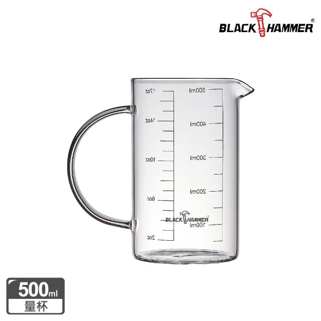 【BLACK HAMMER】簡約 耐熱玻璃量杯500ml