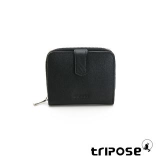 【tripose】TRANS進口牛皮短夾(黑)