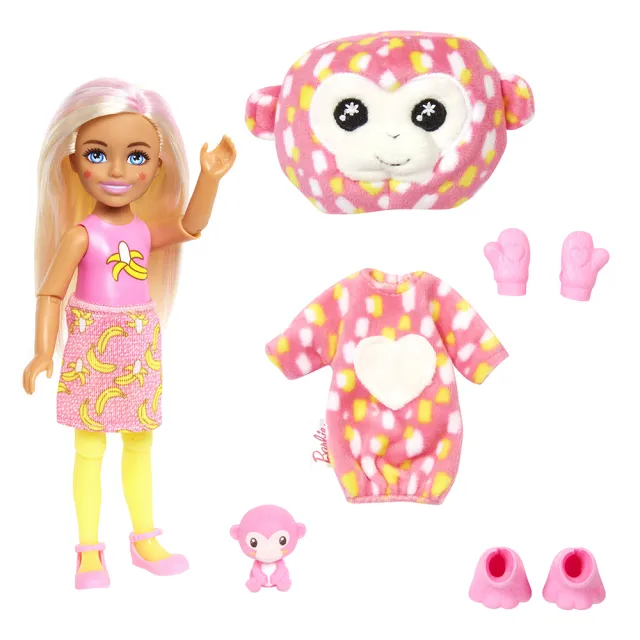【Barbie 芭比】驚喜造型娃娃-小凱莉叢林動物系列