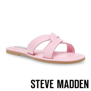 【steve madden】PRECISELY 交叉扭結平底拖鞋(粉色)