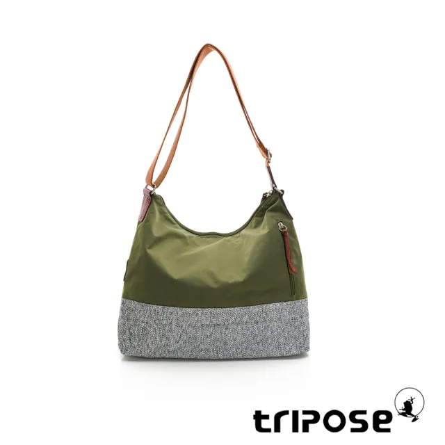 【tripose】漫遊系列岩紋輕巧側肩背包(抹茶綠)