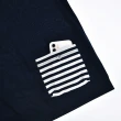 【ILEY 伊蕾】休閒條紋造型口袋絲光棉上衣(兩色；M-2L；1232181212)