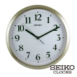 【SEIKO 精工】極簡簡約文青風數字指針壁掛鐘 棕色/金色(SEIKO、鬧鐘、日本原廠機芯、靜音指針、SK048)