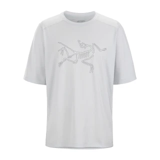 【Arcteryx 始祖鳥】男 Cormac Logo 快乾短袖圓領衫(空氣雜灰)