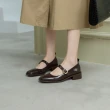 【WYPEX】現貨+預購 方頭一字扣真皮瑪莉珍鞋女 淺口真皮小皮鞋女(2色)