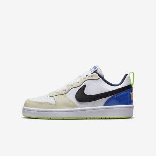 【NIKE 耐吉】Court Borough Low 2 SE GS 大童 休閒鞋 運動 魔鬼氈 白黑(FB1394-101)