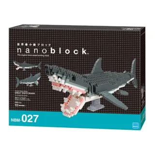 【nanoblock 河田積木】迷你積木-大白鯊DX(NBM-027)