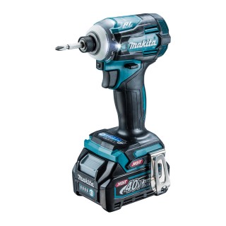 【MAKITA 牧田】TD001GD203藍 40V無刷衝擊起子機40V 2.5A*2(TD001GD203藍)