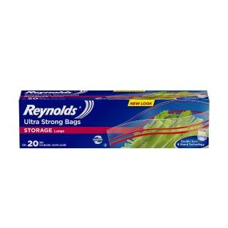 【Reynolds雷諾茲】密實袋 保鮮袋 大 20入/盒(26.8cm X 24.4cm)