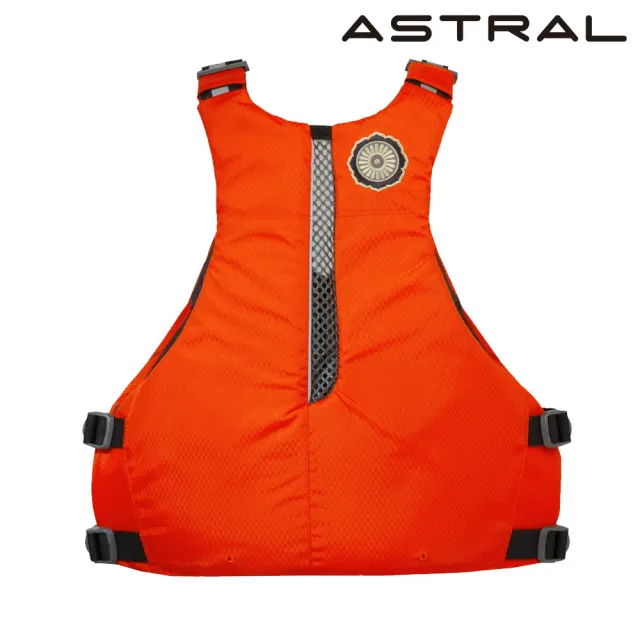 【Astral】男款救生衣E-RONNY 黑橘色｜S-XL(浮力背心 浮力衣 浮板 浮力助具 釣魚 旅遊 SUP 水上活動)