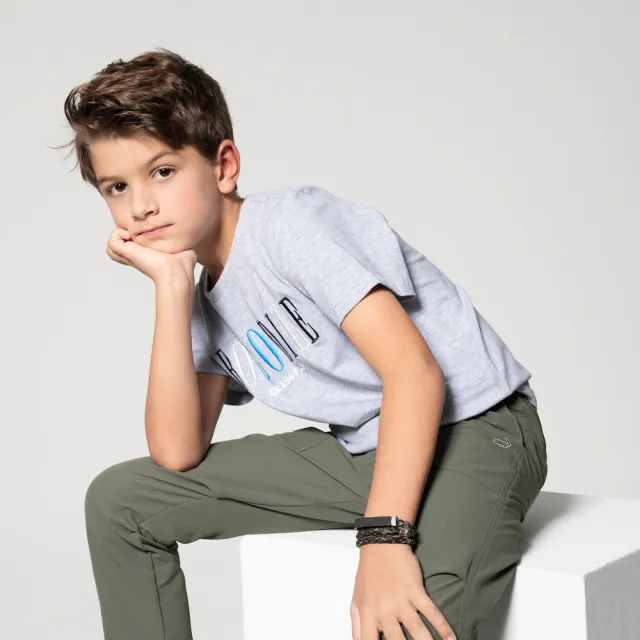 【Crocodile Junior 小鱷魚童裝】『小鱷魚童裝』經典LOGO繡字T恤(U61405-23-小碼款)