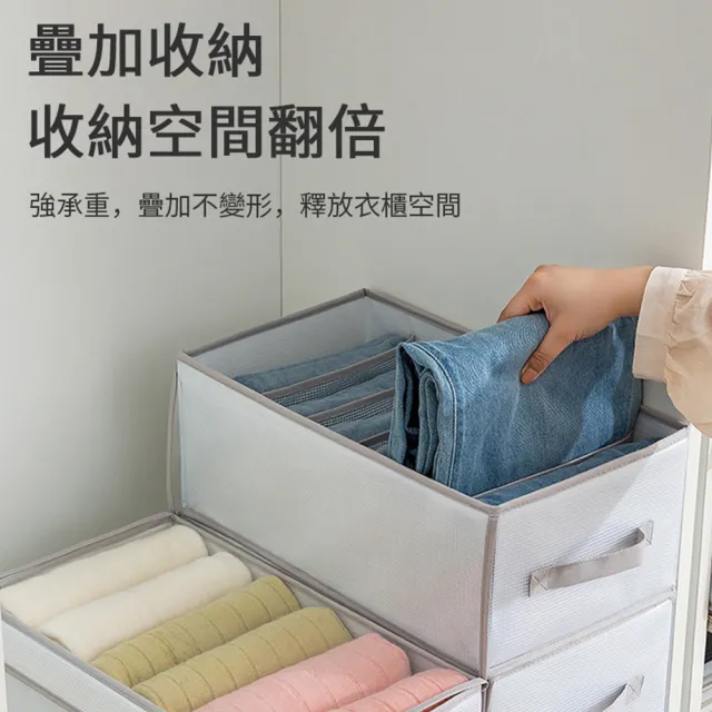 【Nil】透明帶蓋提手抽屜式收納格 PVC衣櫃衣物可折疊分隔整理箱 12格(儲物袋 收納袋 整理袋 儲物箱 收納箱)