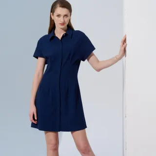 【SST&C 最後55折】藍條紋襯衫式洋裝8562305002