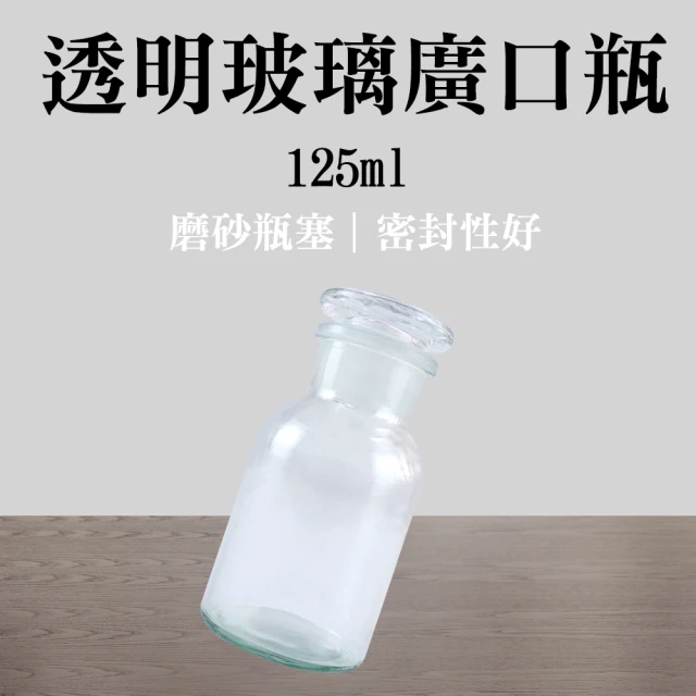 【RYAN】玻璃廣口瓶125ml/2入 儲物罐 容器瓶 851-GB125(分裝瓶 餅乾罐 油瓶 玻璃藥瓶 玻璃皿)