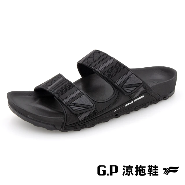 G.P 男款防水機能圖騰柏肯拖鞋G3745M-黑色(SIZE:39-44 共二色)