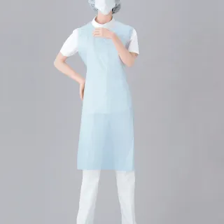 【Osaki 大崎】拋棄式PE圍裙-無袖60入x2(3色任選)
