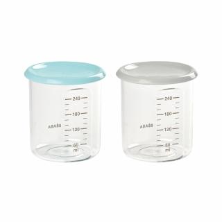 【BEABA】Tritan食物儲存罐2件組-240mlx2(藍灰)