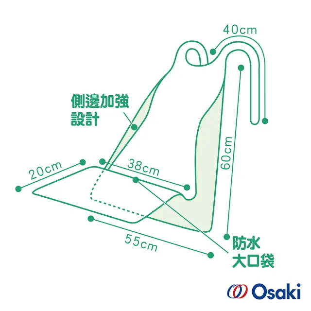 【Osaki 大崎】拋棄式用餐透明圍兜60入(附口袋)