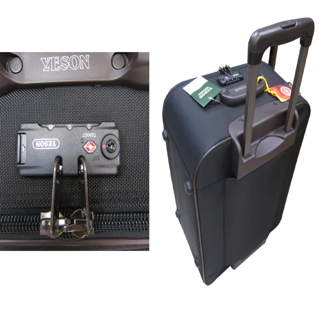 【YESON】22吋行李箱360度旋轉超無敵耐高單數細纖高彈防水尼龍布(MIT精品YKK零件多袋置物大量)