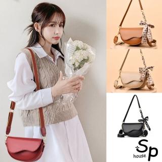 【Sp house】量身打照單肩斜背女用手提馬鞍包(5色可選)