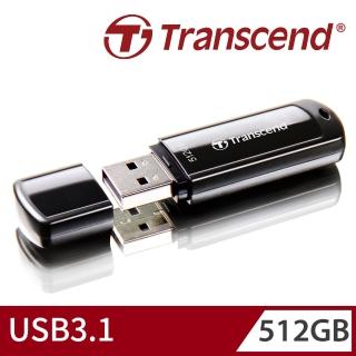 【Transcend 創見】JetFlash700 USB3.1 512GB 隨身碟-典雅黑(TS512GJF700 新舊包裝隨機出貨)