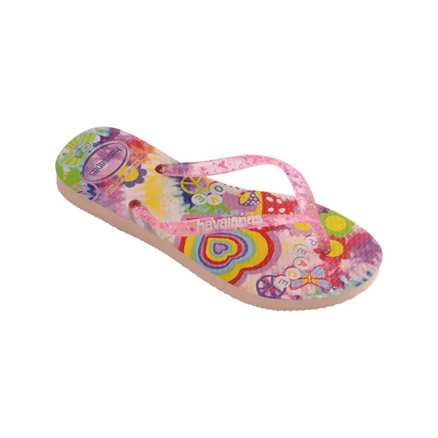 【havaianas 哈瓦仕】拖鞋 童鞋 夾腳拖 Kids Slim Fashion 粉色 4129934-0076K(哈瓦士)