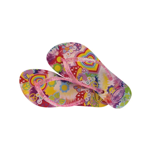 【havaianas 哈瓦仕】拖鞋 童鞋 夾腳拖 Kids Slim Fashion 粉色 4129934-0076K(哈瓦士)